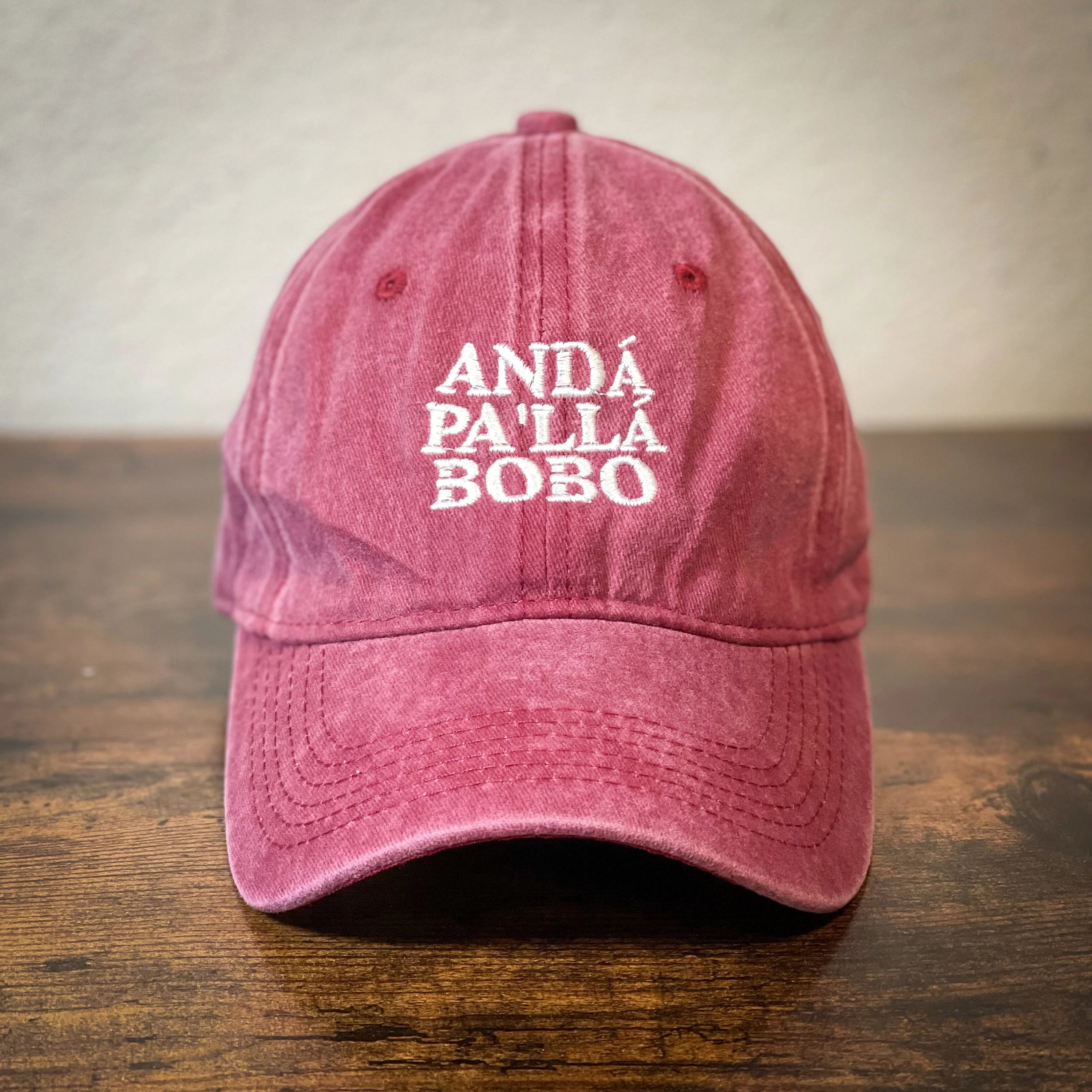 Washed embroidery Argentina dad cap Anda pa'lla bobo