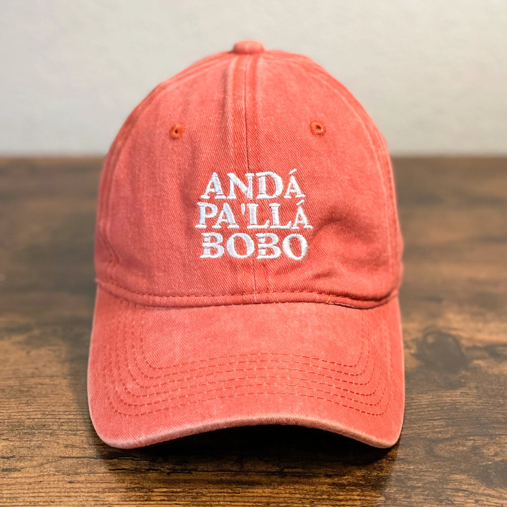 Washed embroidery Argentina dad cap Anda pa'lla bobo