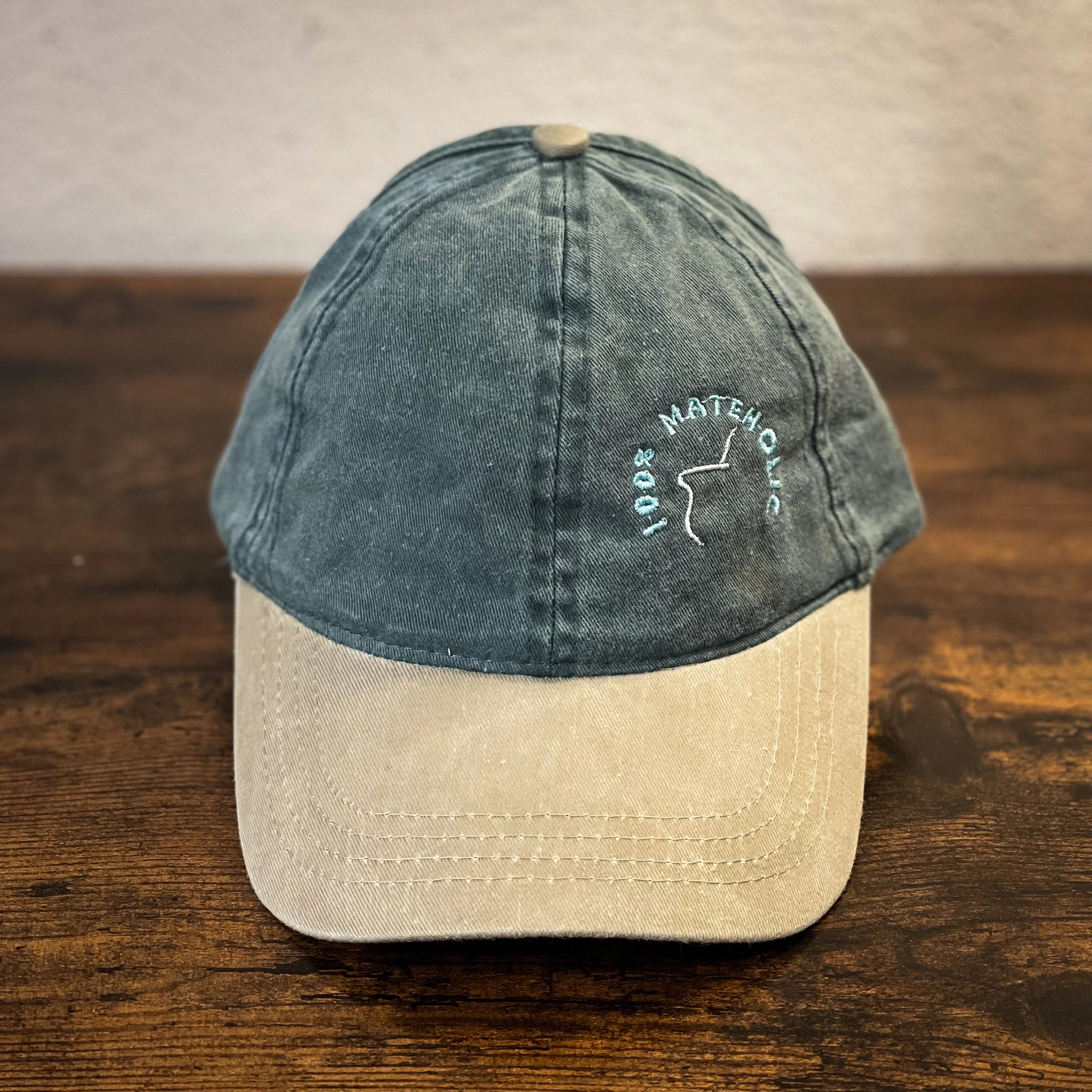 Women washed embroidery Argentina Mate Ponytail cap